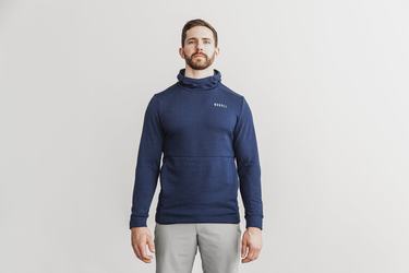 Nobull Performance Men's Hoodie Navy | Australia (AQ6548)